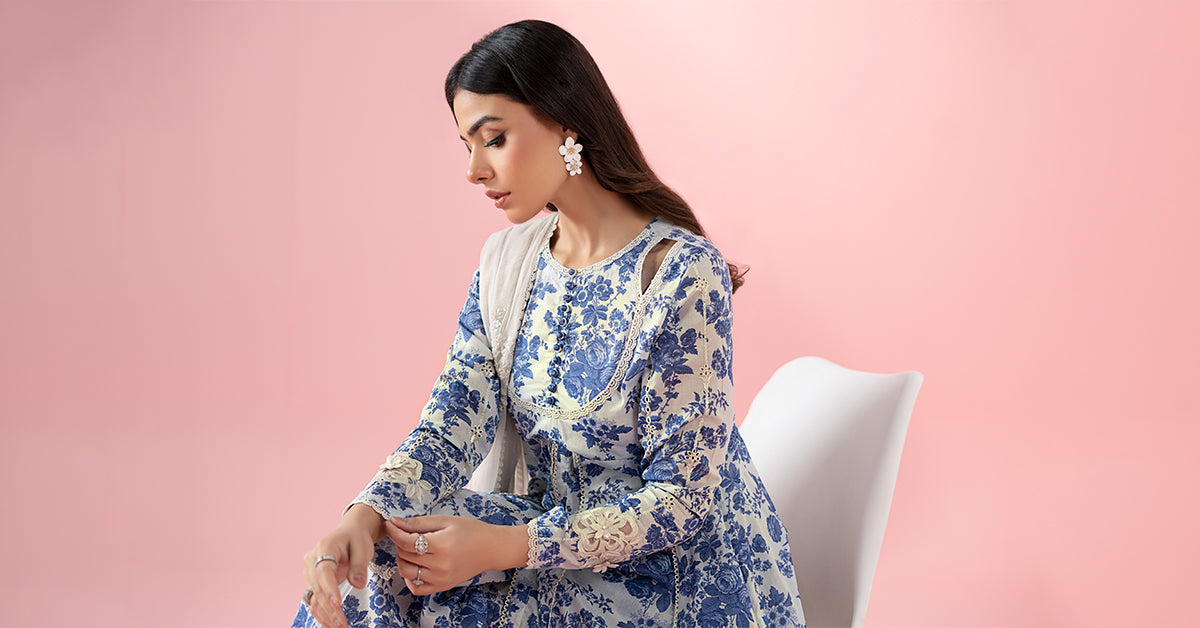 3 Piece Printed Lawn Suit |  DW-EA25-87