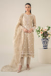 3 Piece Embroidered Paper Cotton Jacquard Suit