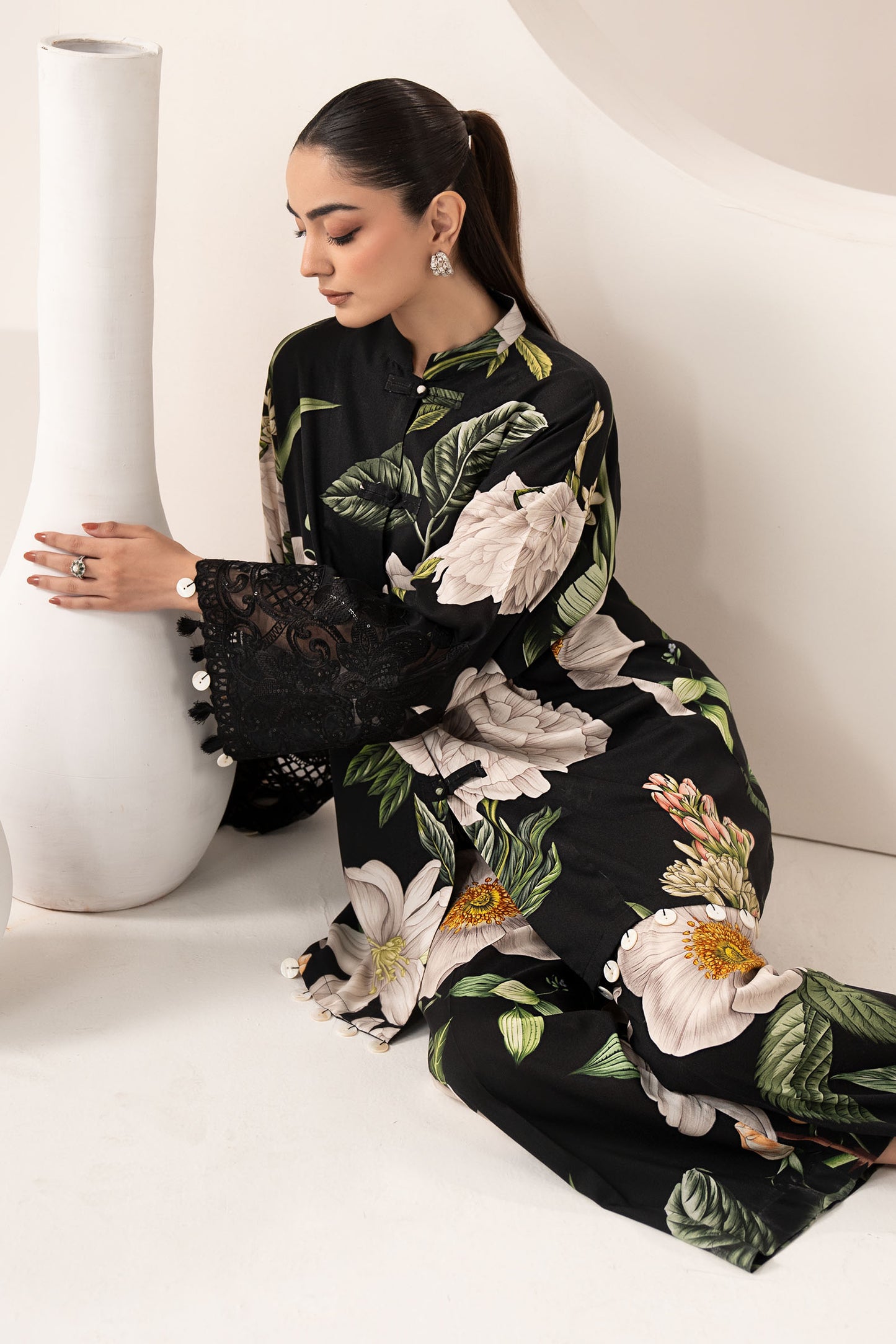 2 Piece Embroidered Arabic Lawn Suit