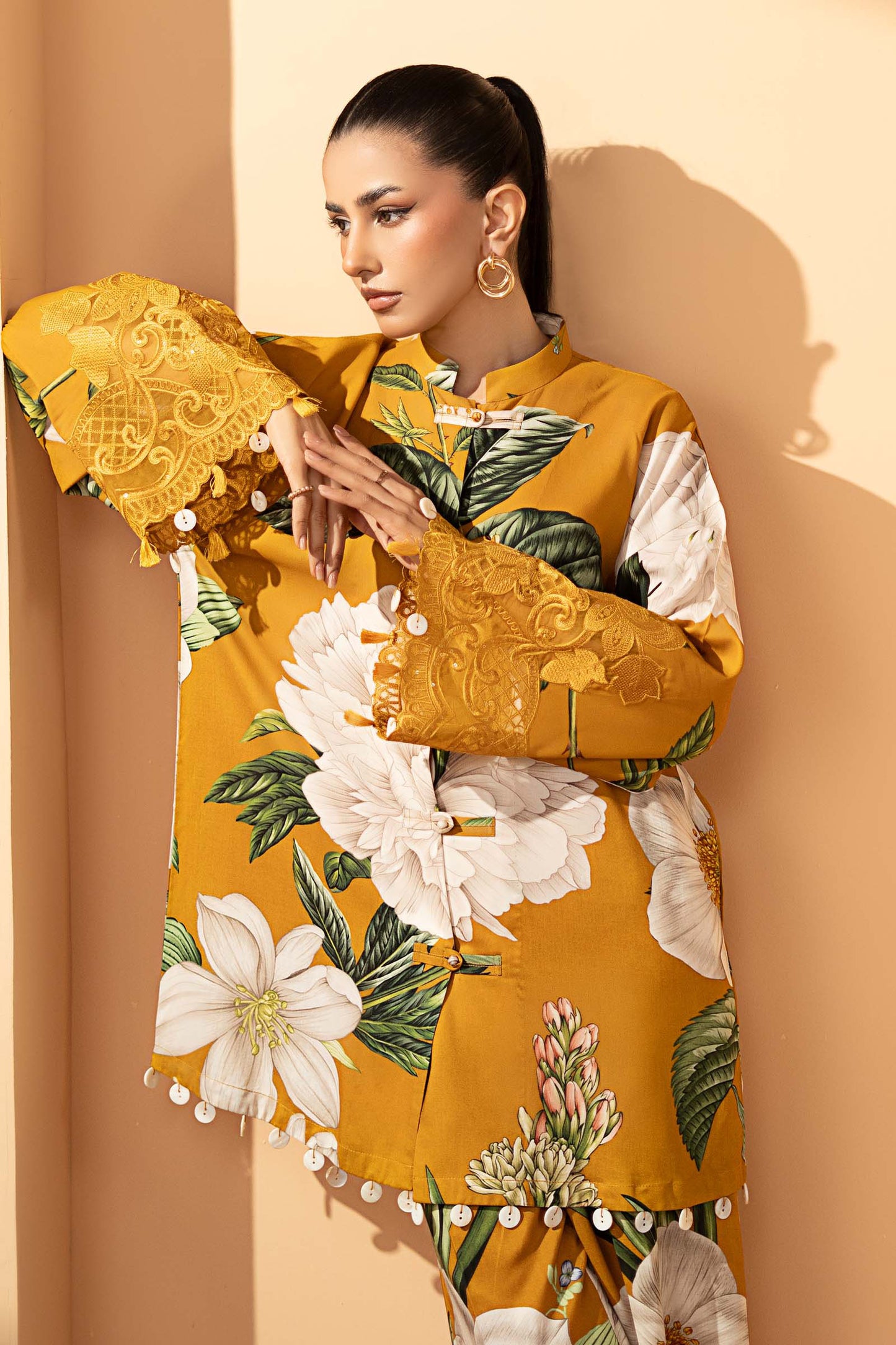 2 Piece Embroidered Arabic Lawn Suit