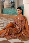 3 Piece Embroidered Raw Silk Suit