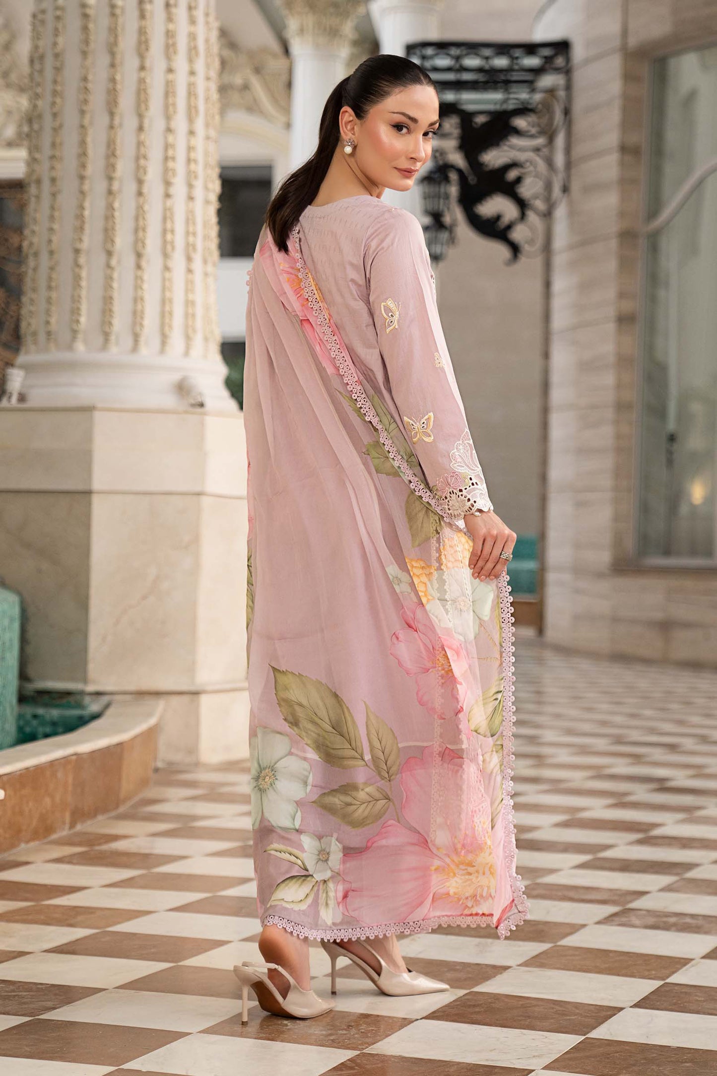 3 Piece Embroidered Dobby Lawn Suit