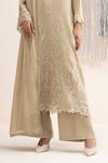 3 Piece Embroidered Raw Silk Suit