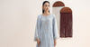 3 Piece Embroidered Raw Silk Suit