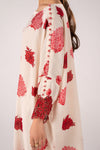2 Piece Embroidered Raw Silk Suit