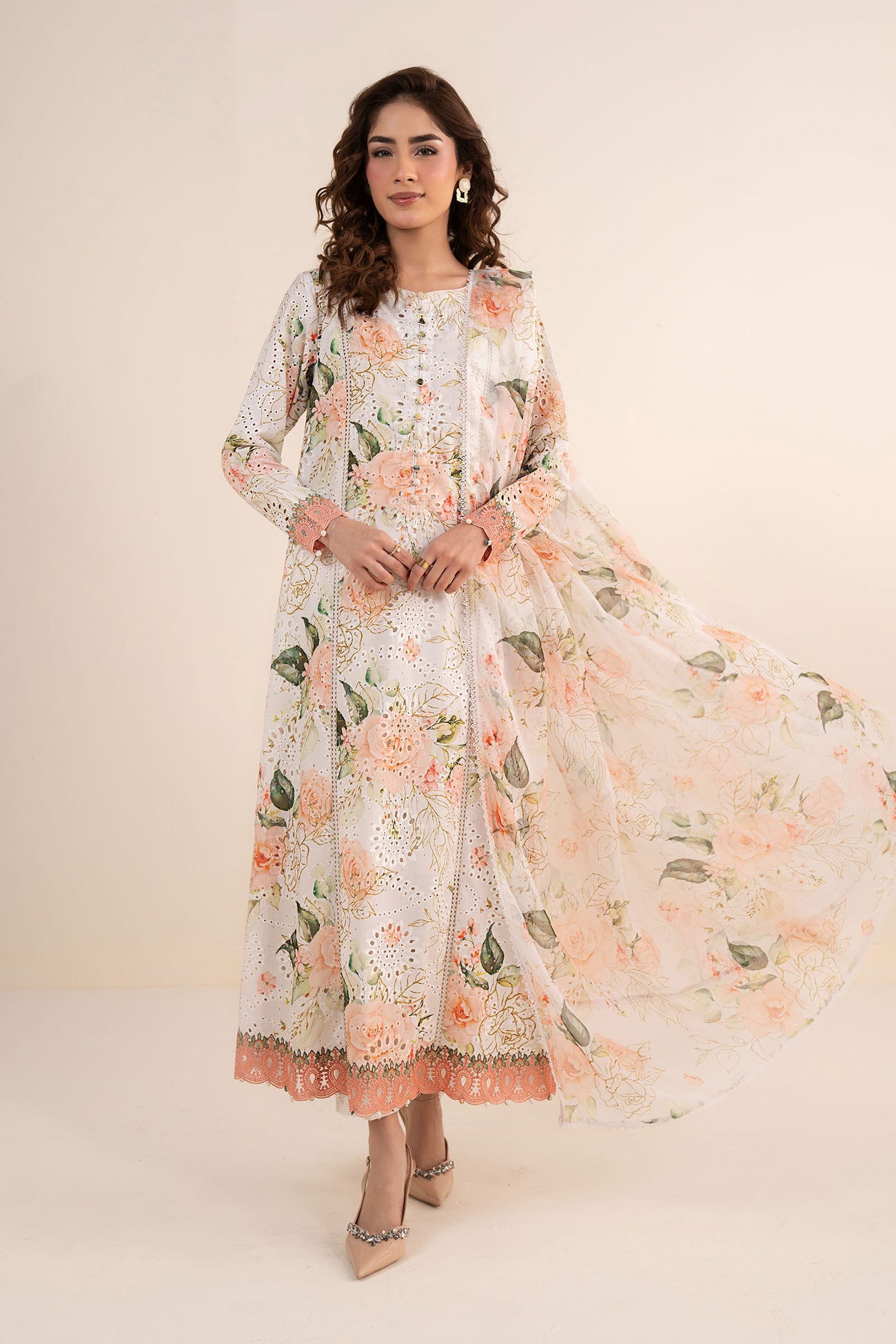 3 Piece Embroidered Lawn Suit