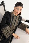 2 Piece Embroidered Raw Silk Suit