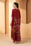 2 Piece Embroidered Raw Silk Suit