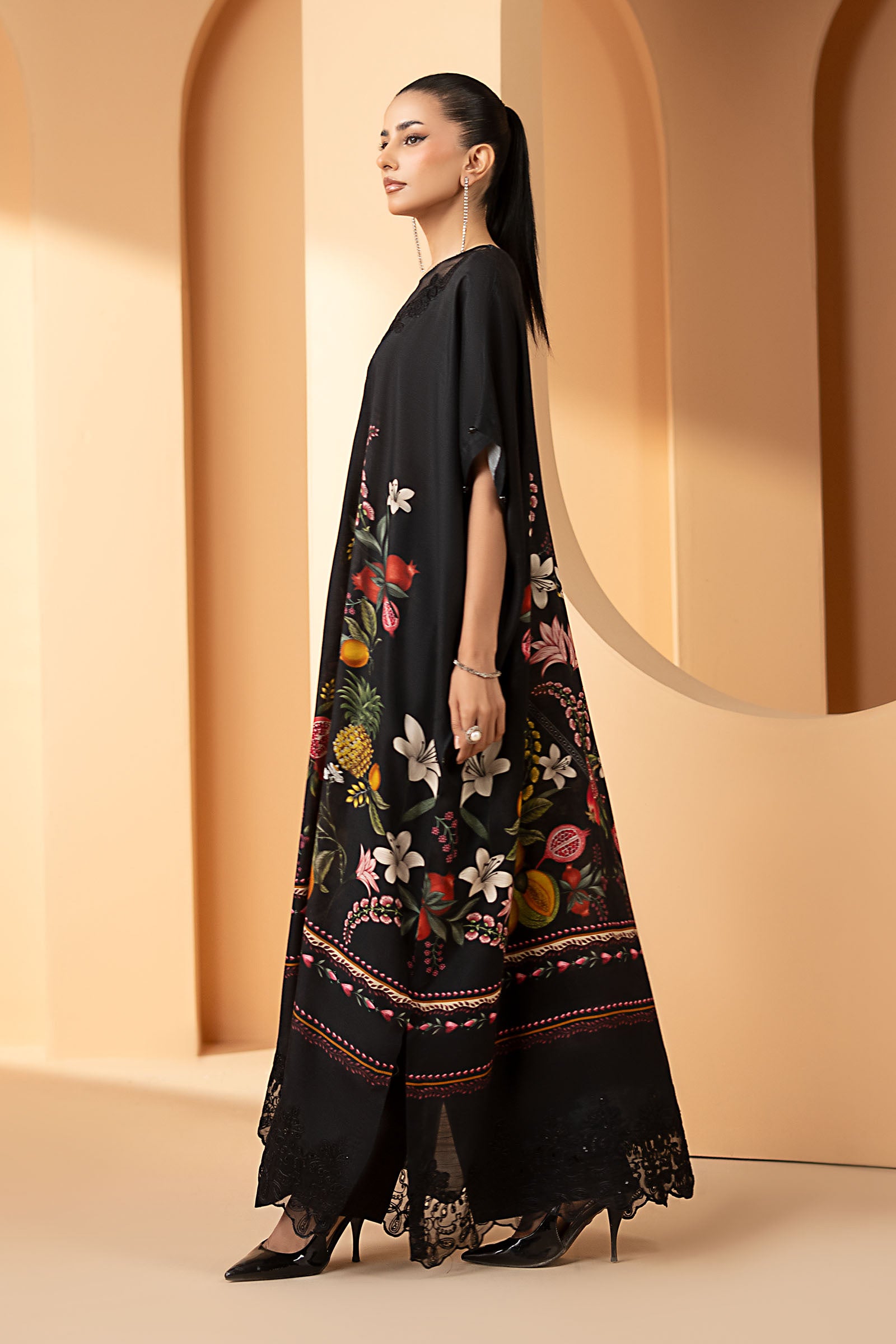 2 Piece Embroidered Raw Silk Suit