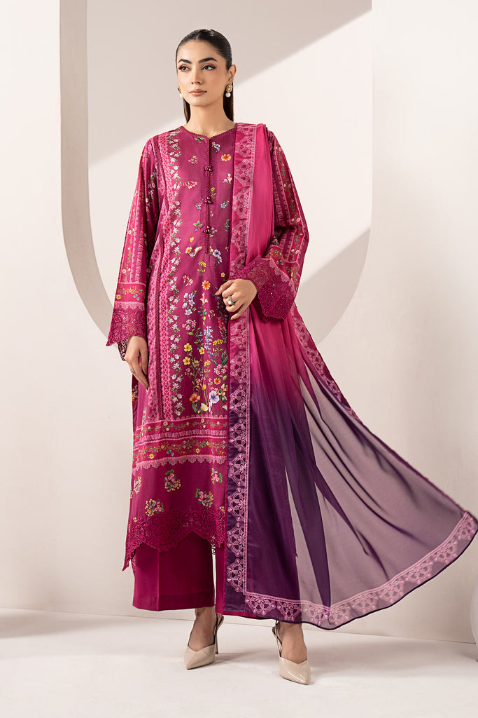 Maria B 3 Piece Embroidered Lawn Suit, view 1