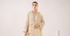 3 Piece Embroidered Raw Silk Suit