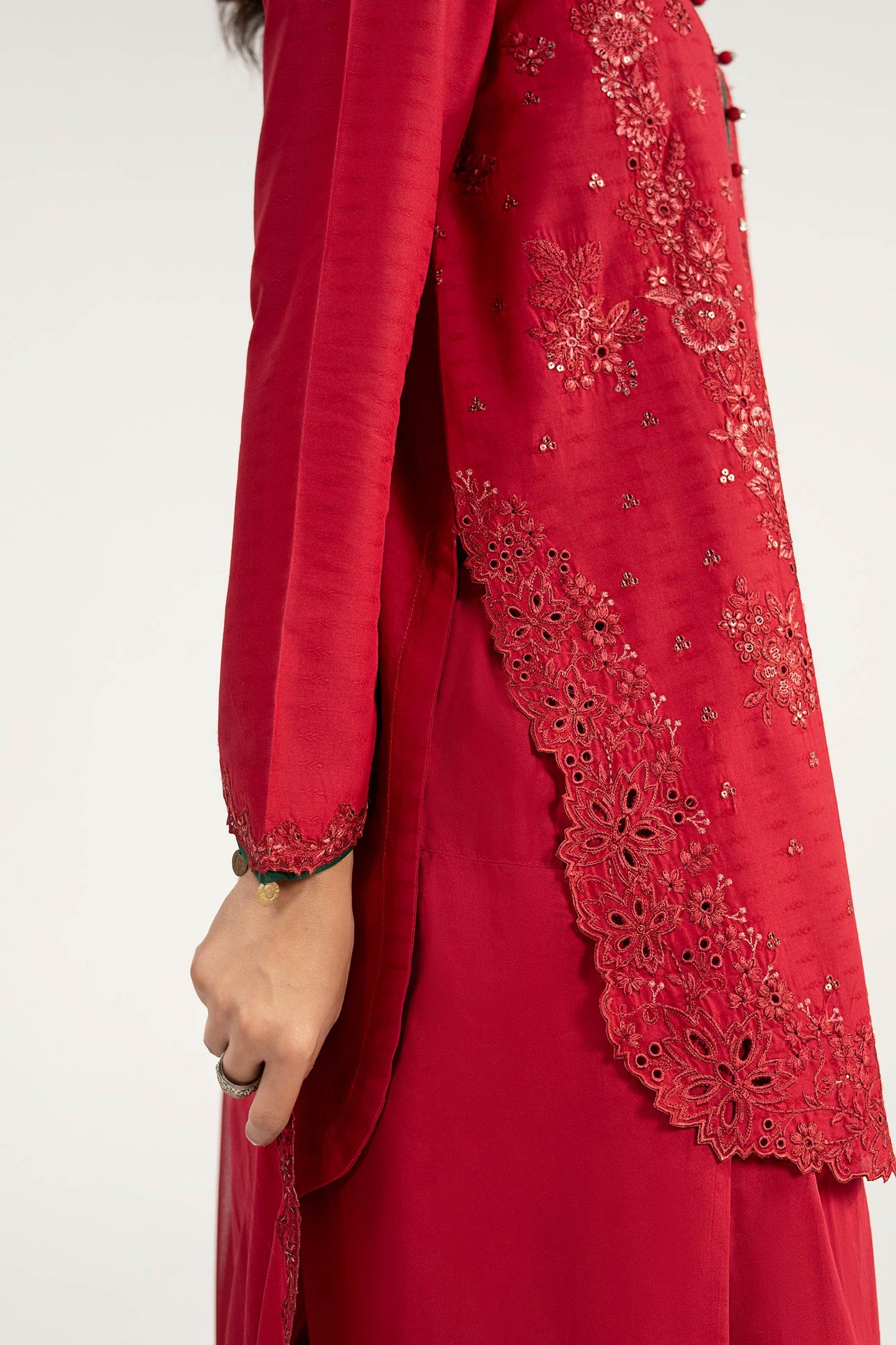 3 Piece Embroidered Dobby Lawn Suit