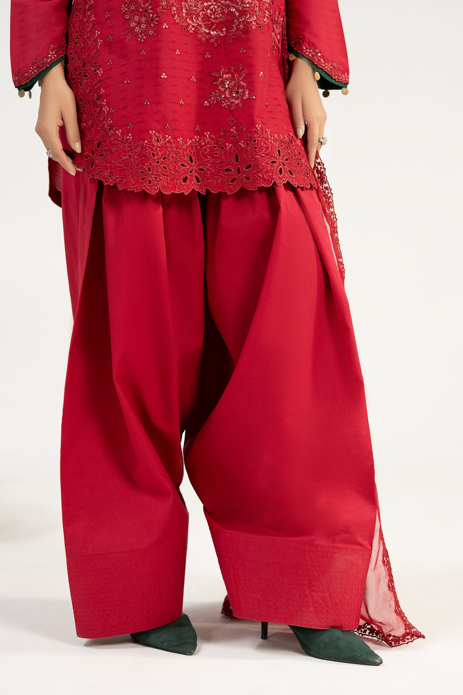 3 Piece Embroidered Dobby Lawn Suit