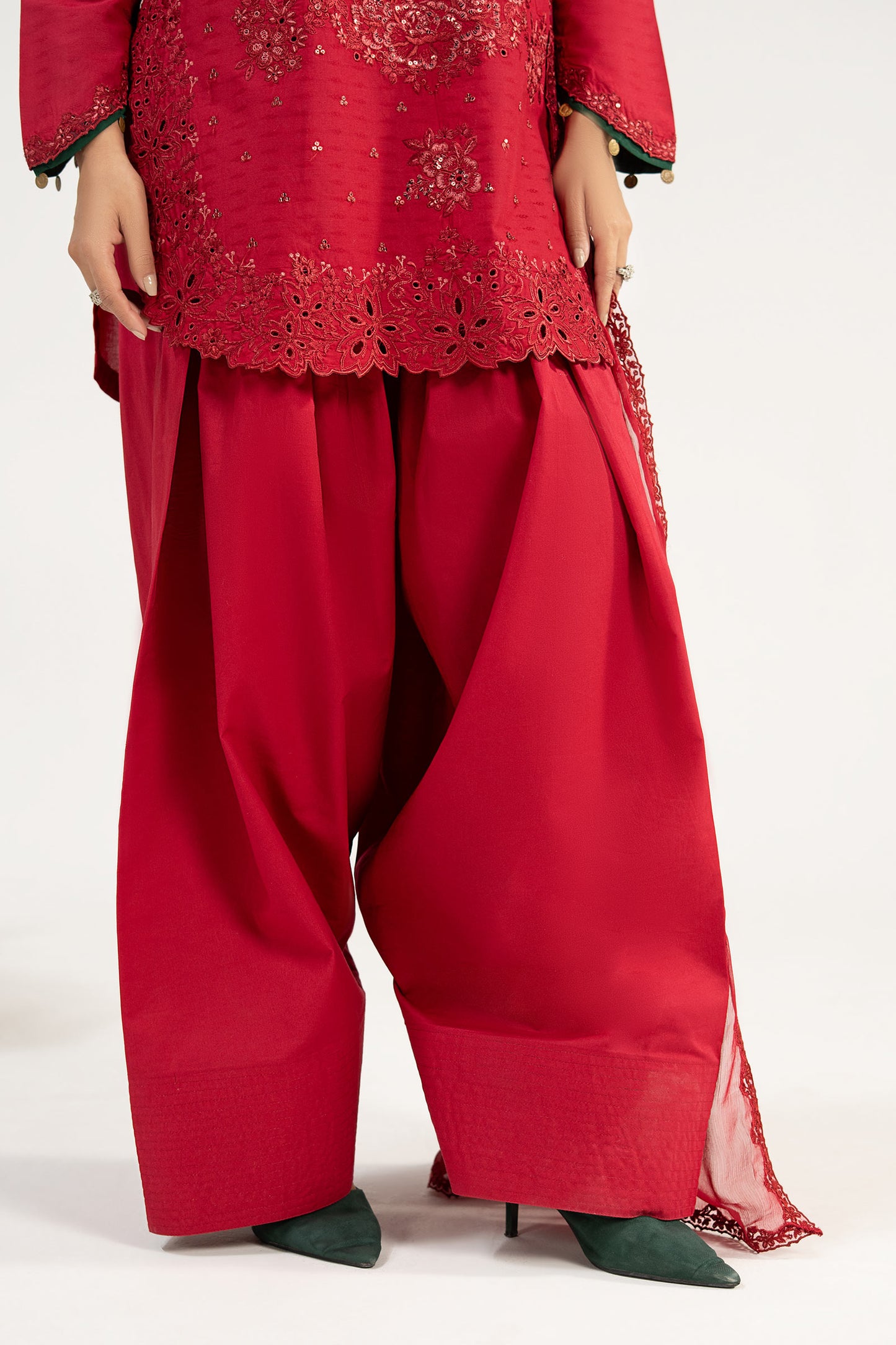 3 Piece Embroidered Dobby Lawn Suit