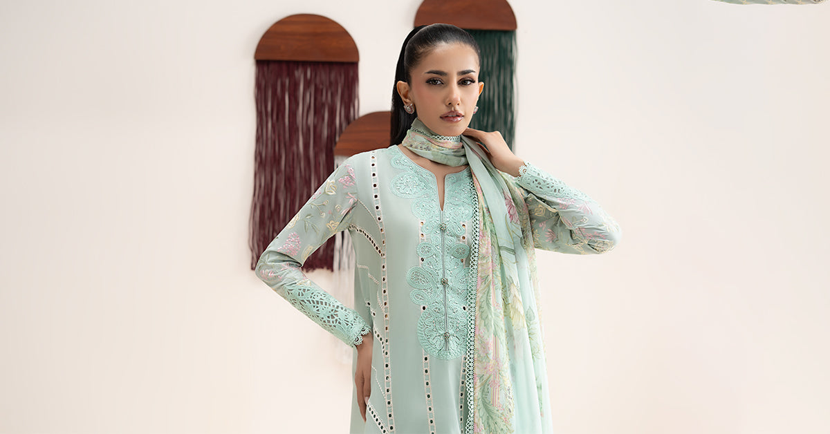 3 Piece Embroidered Dobby Jacquard Suit