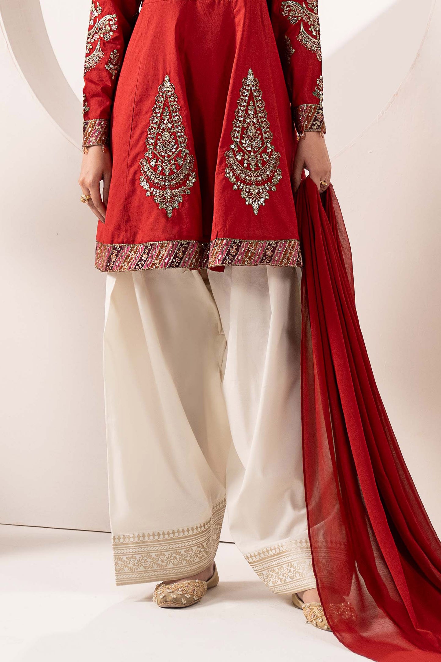 3 Piece Embroidered Dobby Lawn Suit