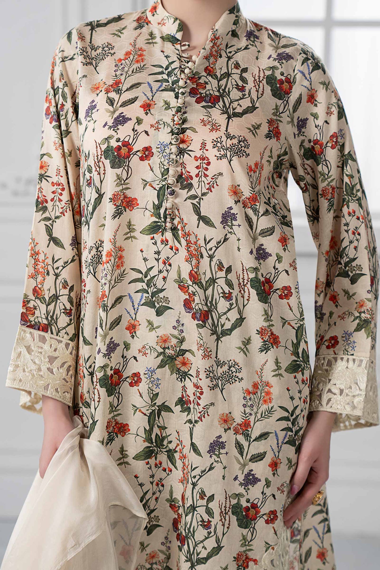 3 Piece Embroidered Suit