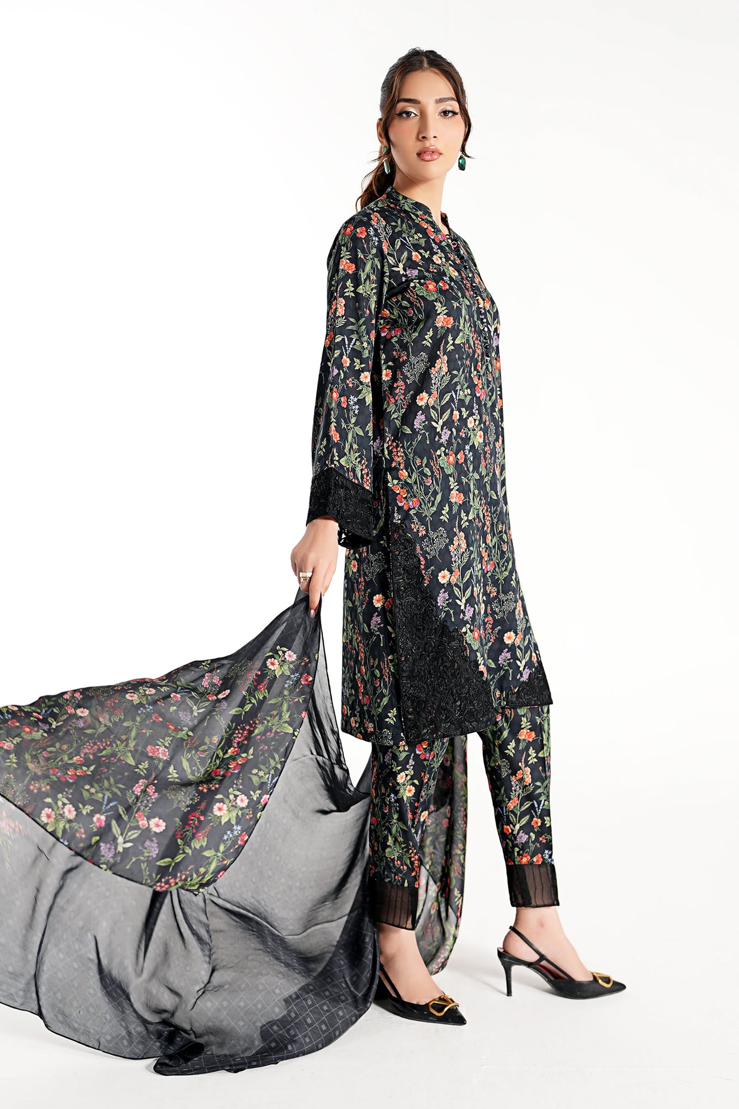 3 Piece Embroidered Suit