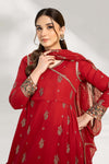 3 Piece Embroidered Cotton Net Suit
