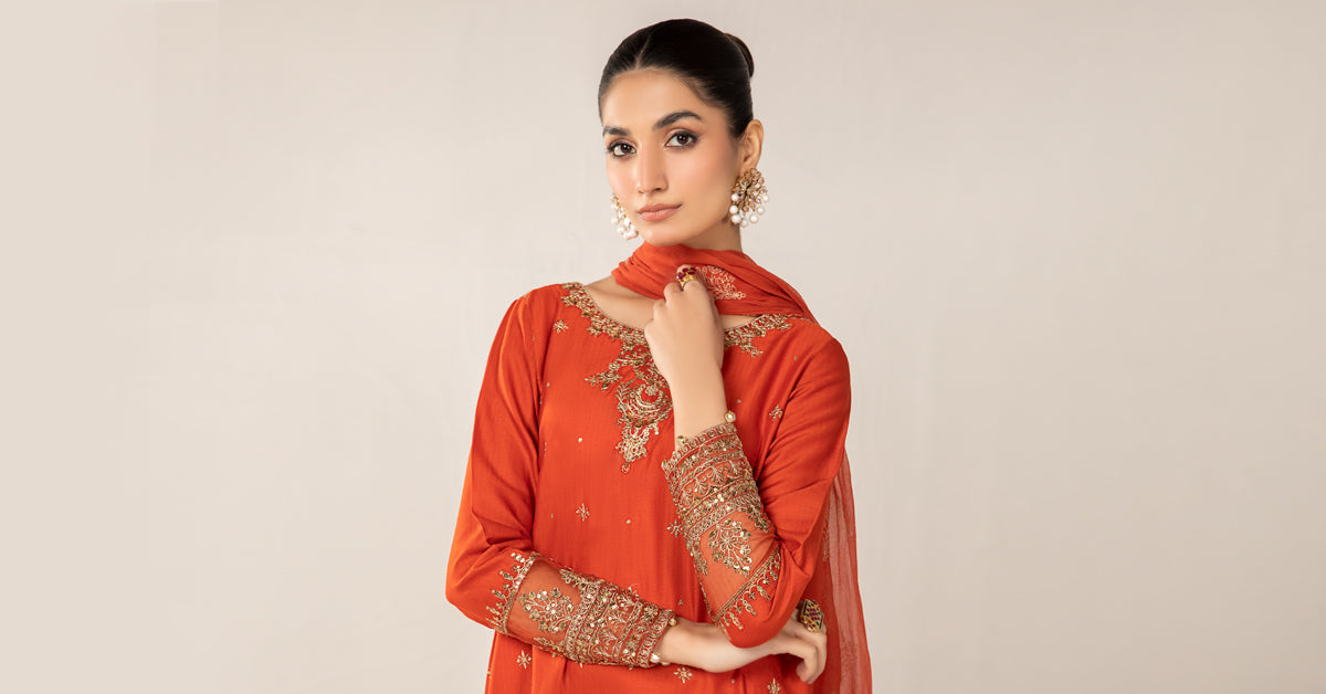 3 PIECE EMBROIDERED LAWN SUIT | DW-EF24-119