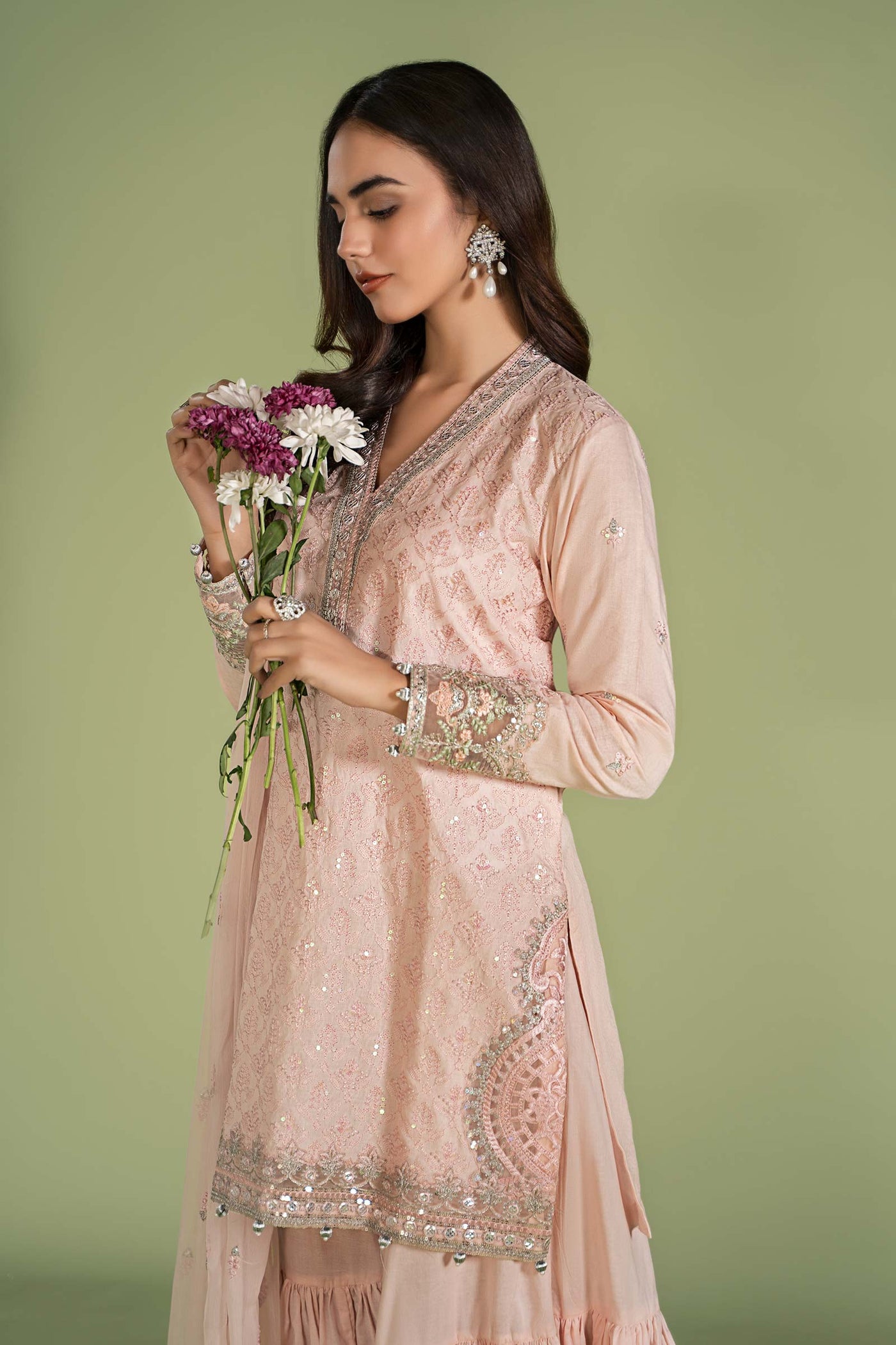 3 PIECE EMBROIDERED LAWN SUIT | DW-EF24-11
