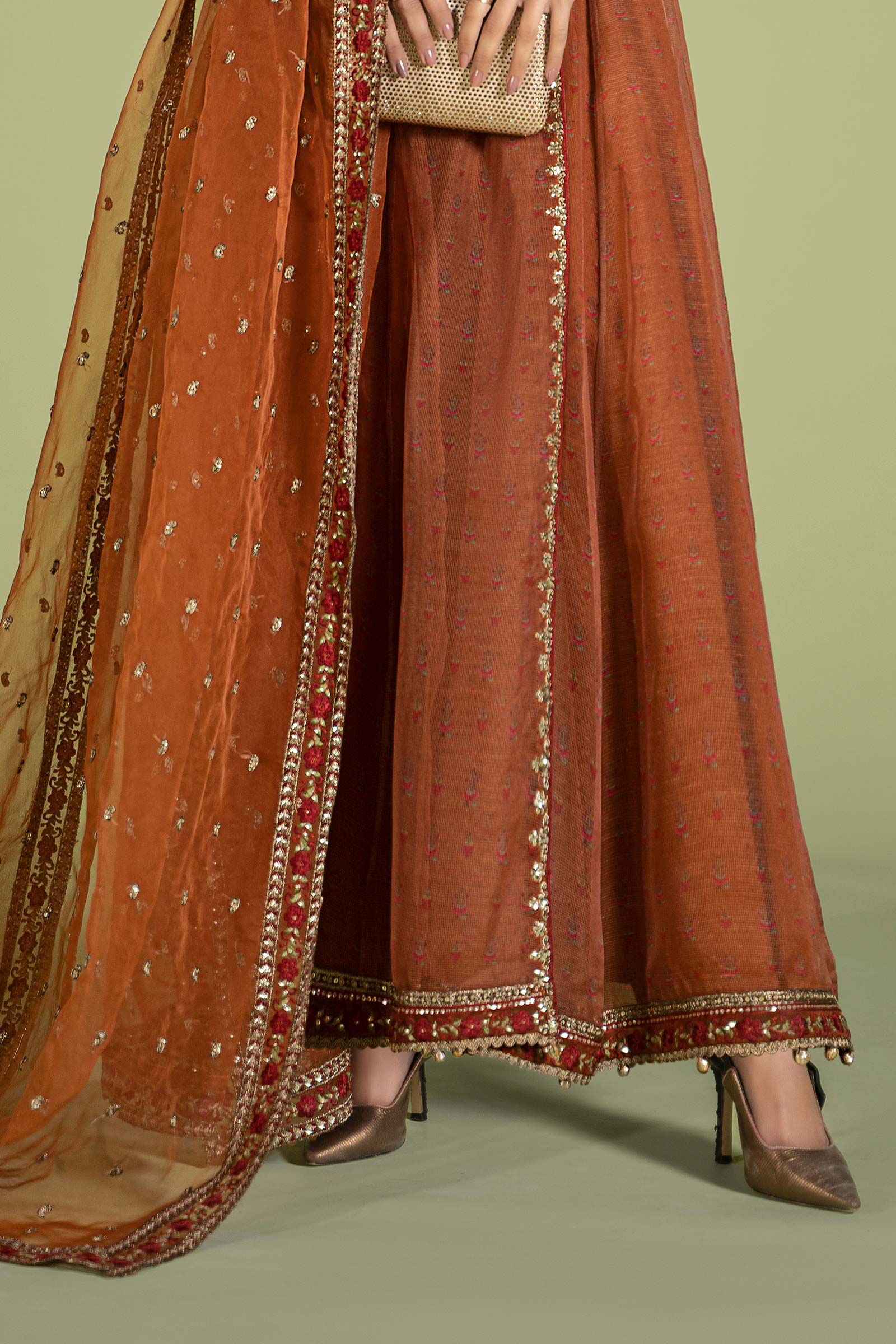 3 Piece Embroidered Net Organza Suit