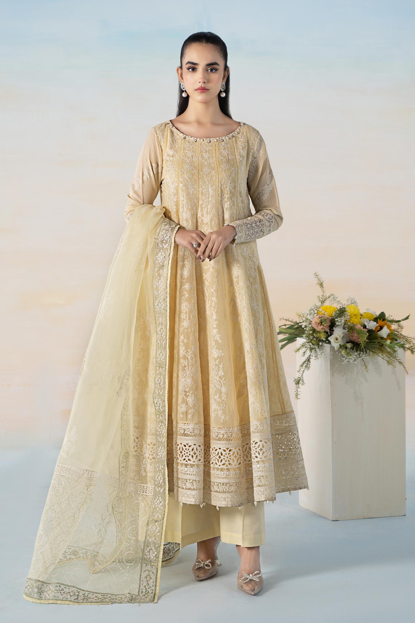3 Piece Embroidered Lawn Suit | DW-EF24-06