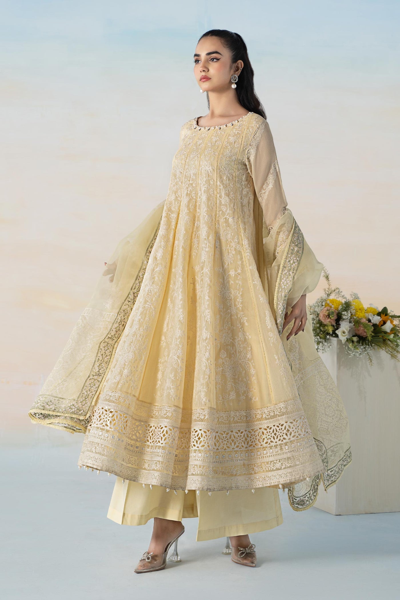 3 Piece Embroidered Lawn Suit | DW-EF24-06