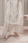 3 Piece Embroidered Self Jacquard Suit