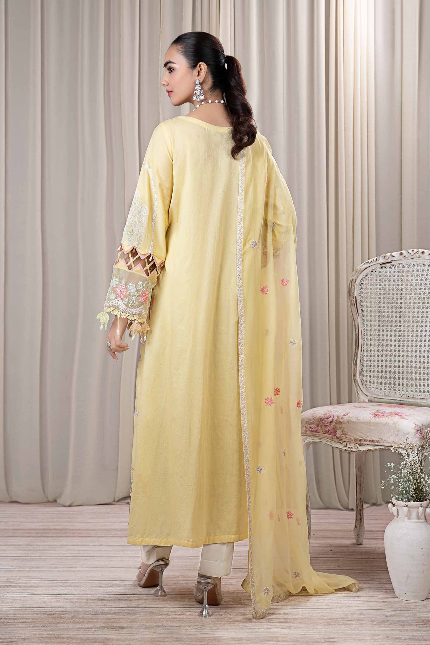 3 Piece Embroidered Self Jacquard Suit