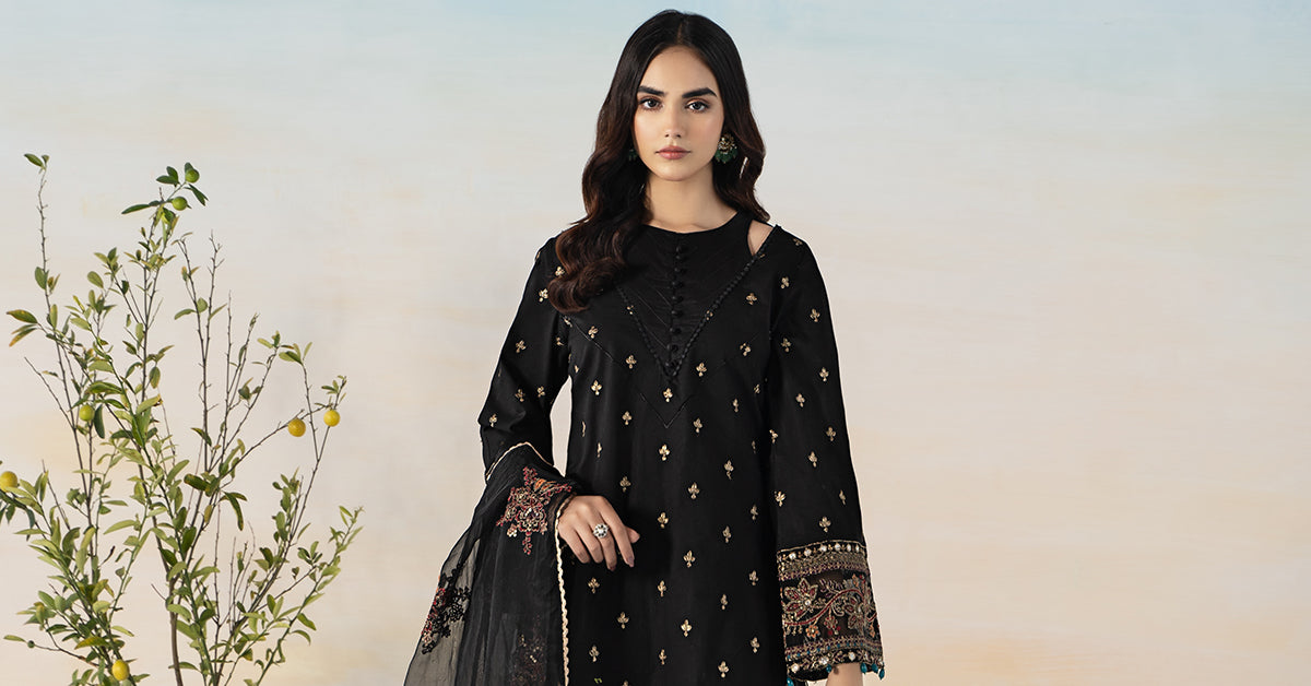 3 Piece Embroidered Jacquard Suit