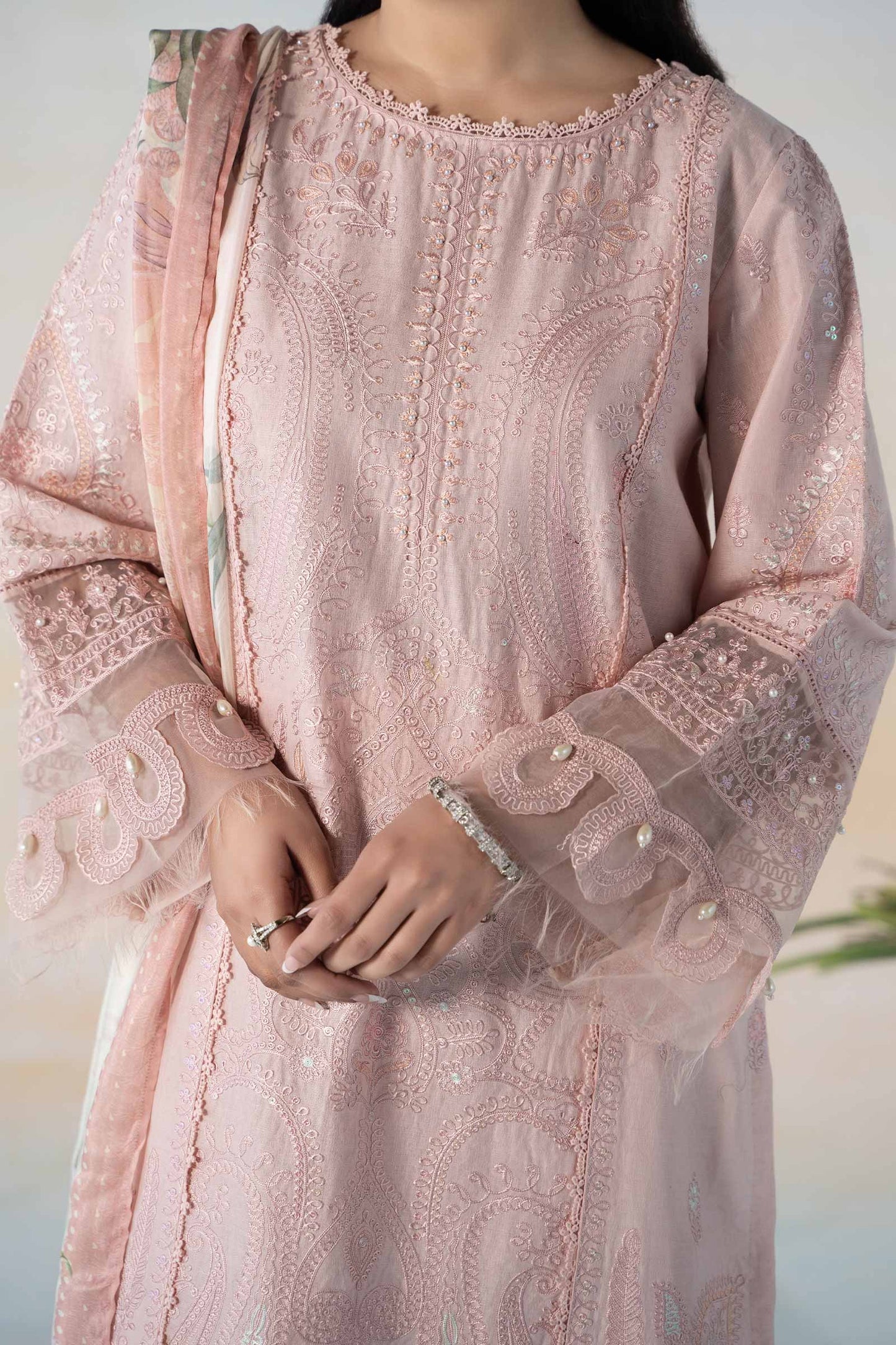 3 Piece Dyed Self Jacquard Suit