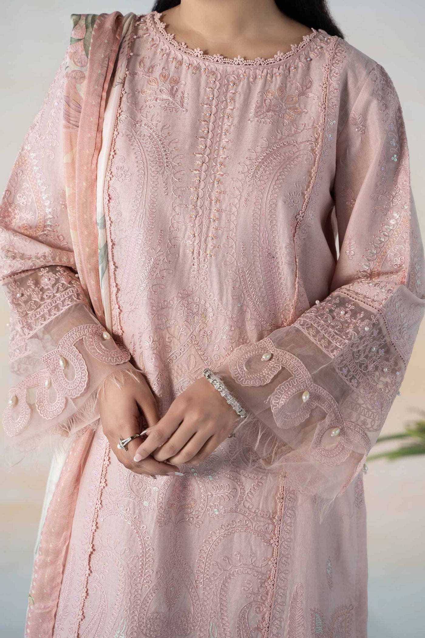 3 Piece Dyed Self Jacquard Suit