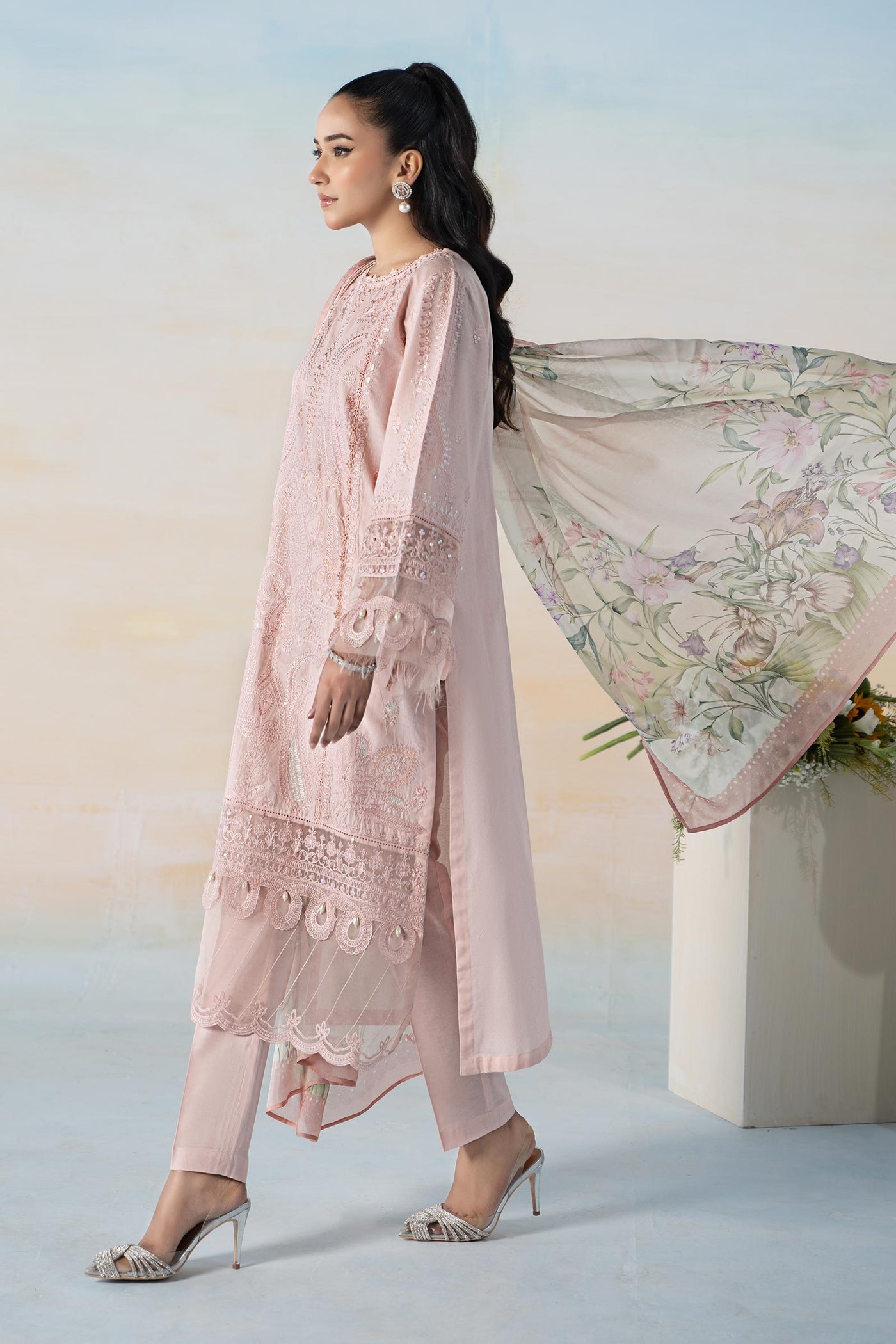 3 Piece Dyed Self Jacquard Suit