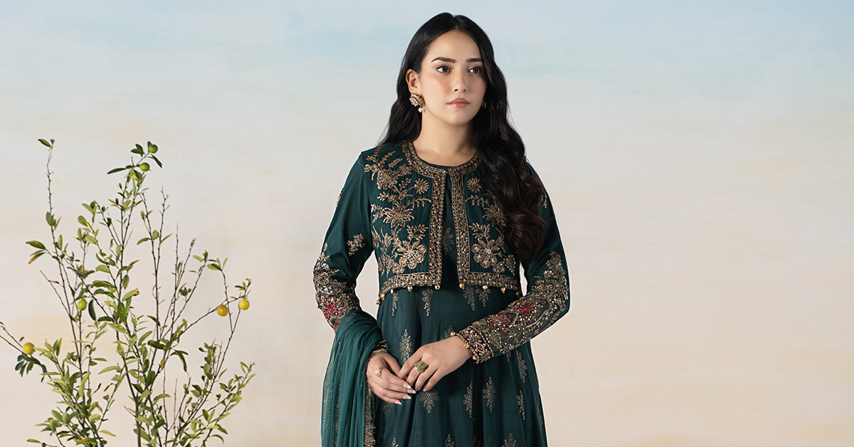 3 Piece Printed Jacquard Suit