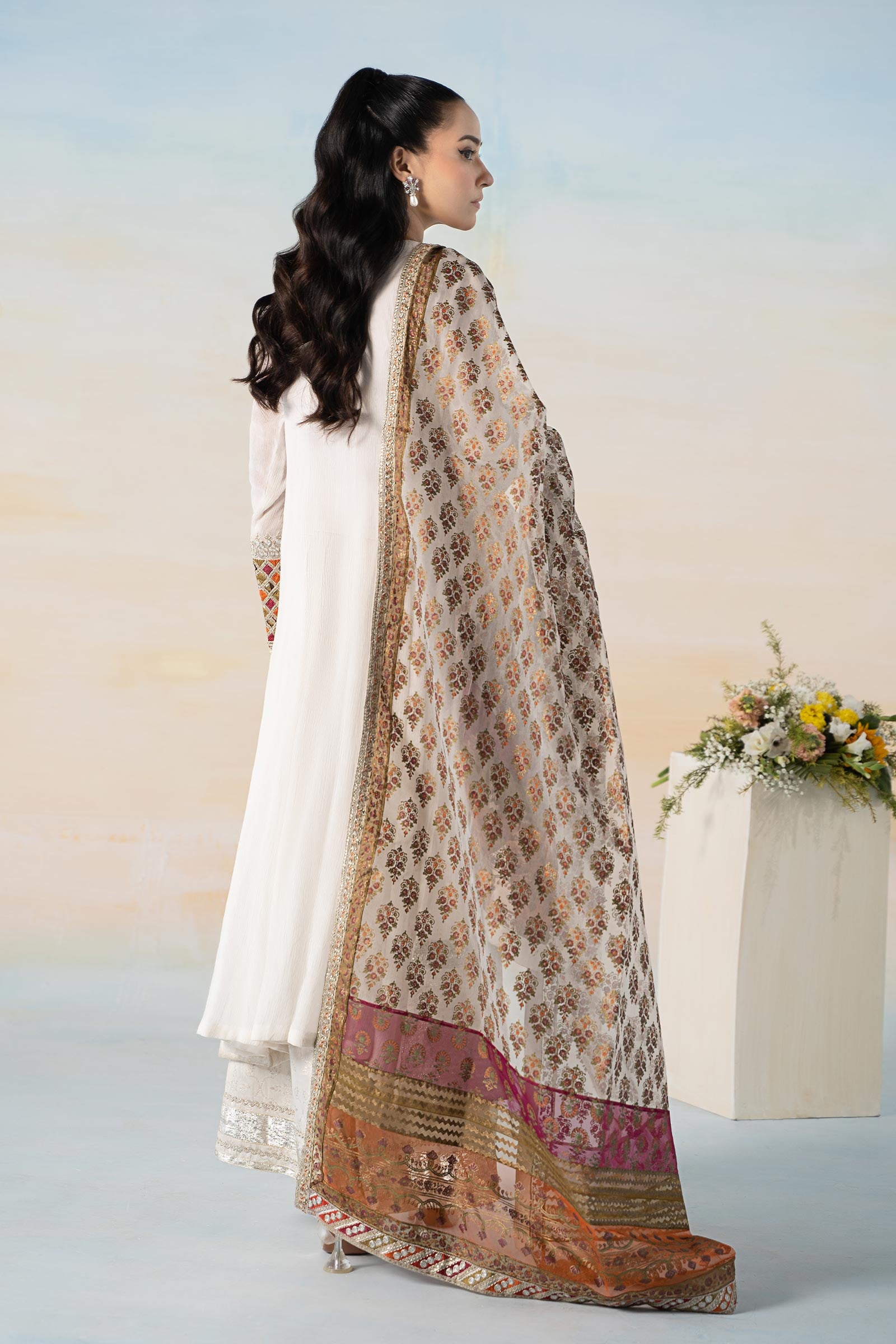 3 Piece Dyed Cotton Crinkle Suit