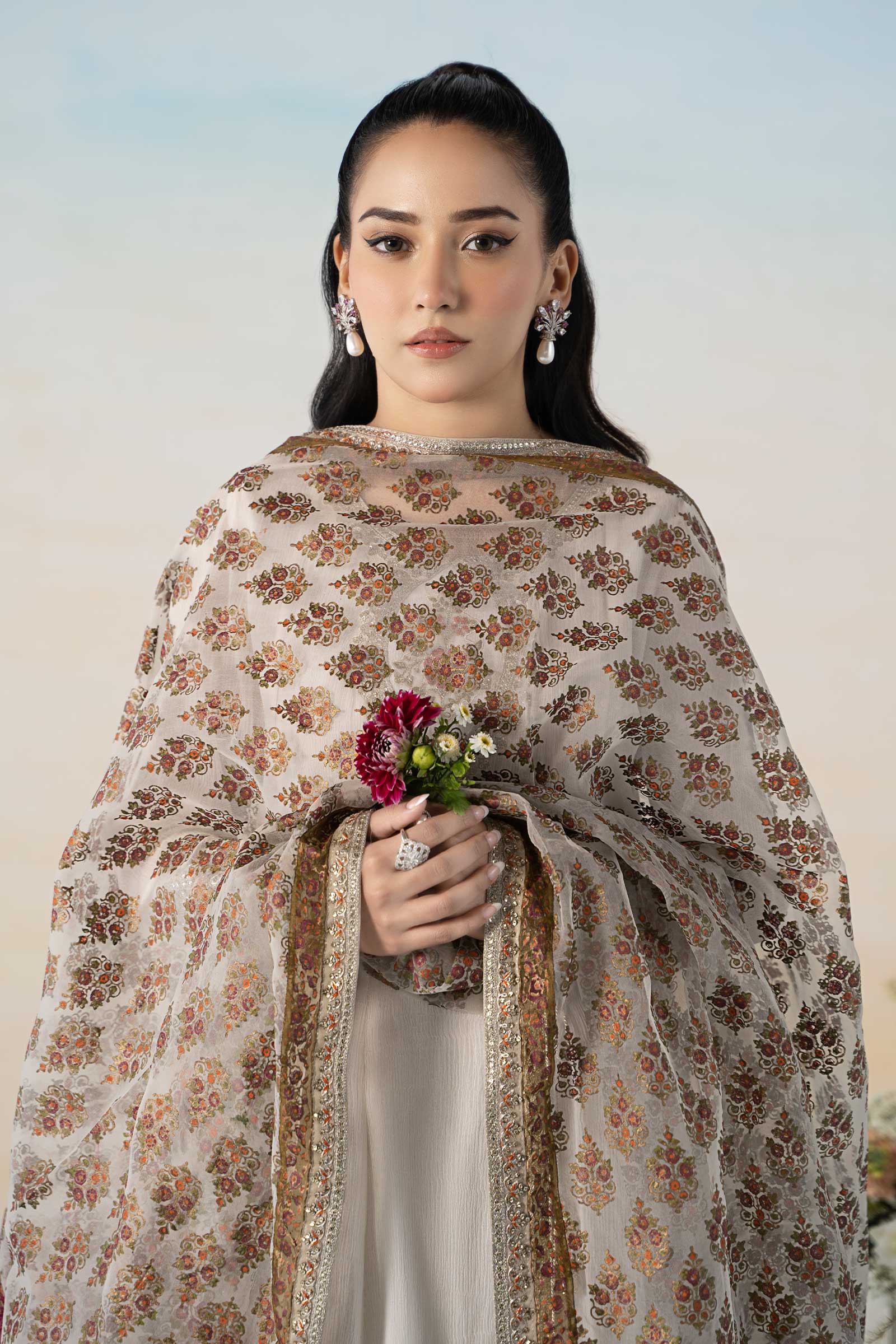 3 Piece Dyed Cotton Crinkle Suit