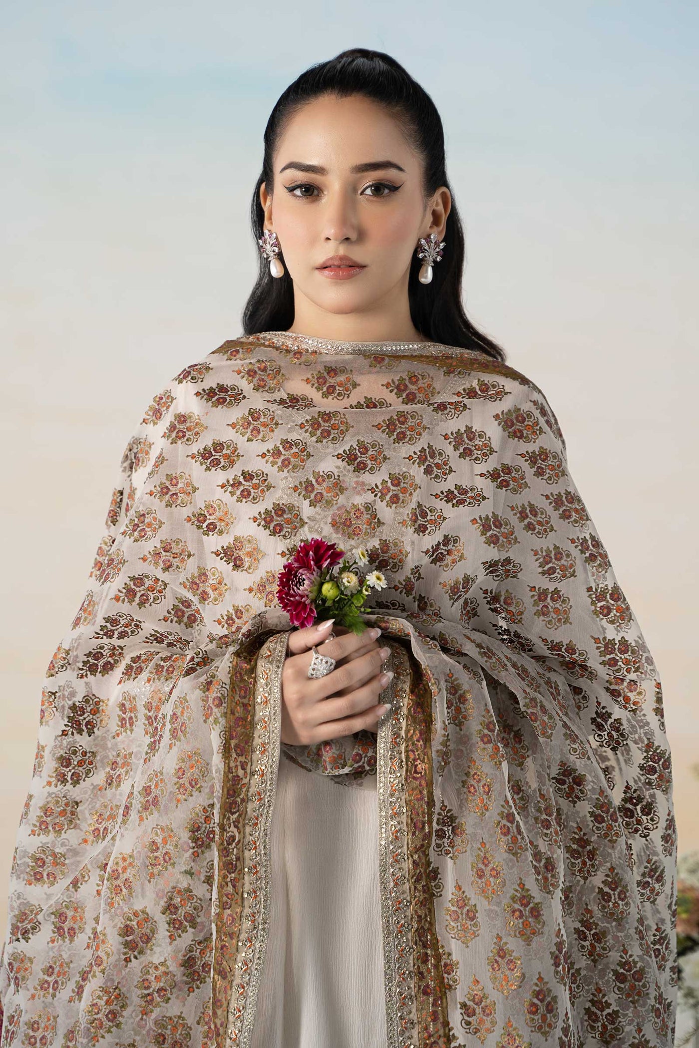 3 Piece Dyed Cotton Crinkle Suit