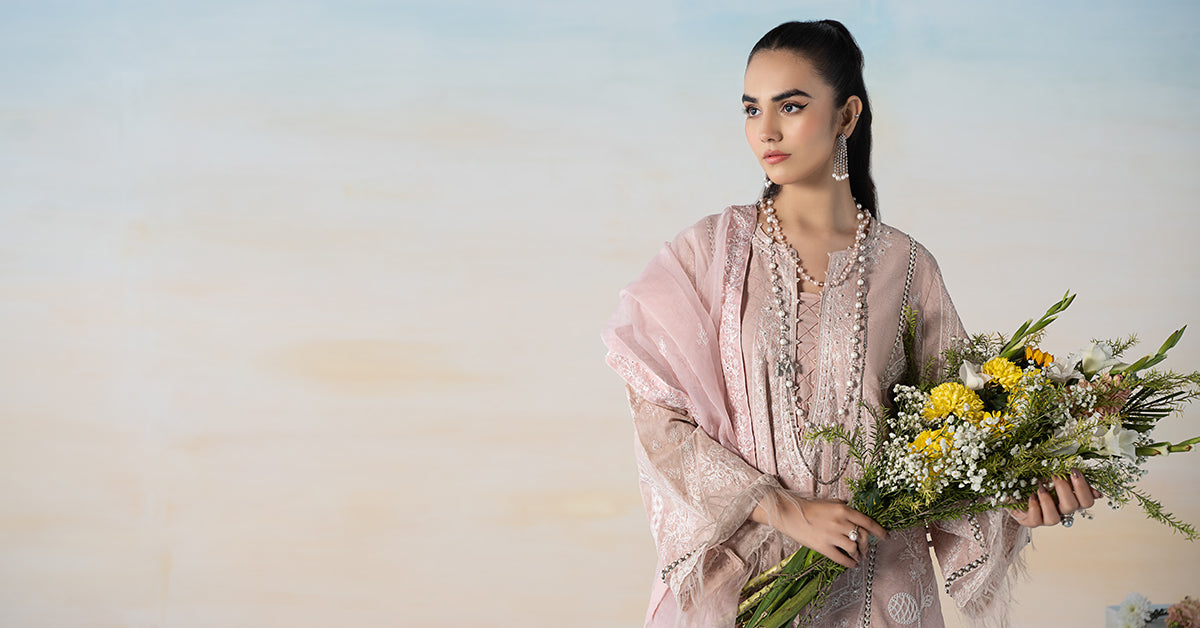 3 Piece Embroidered Self Jacquard Suit