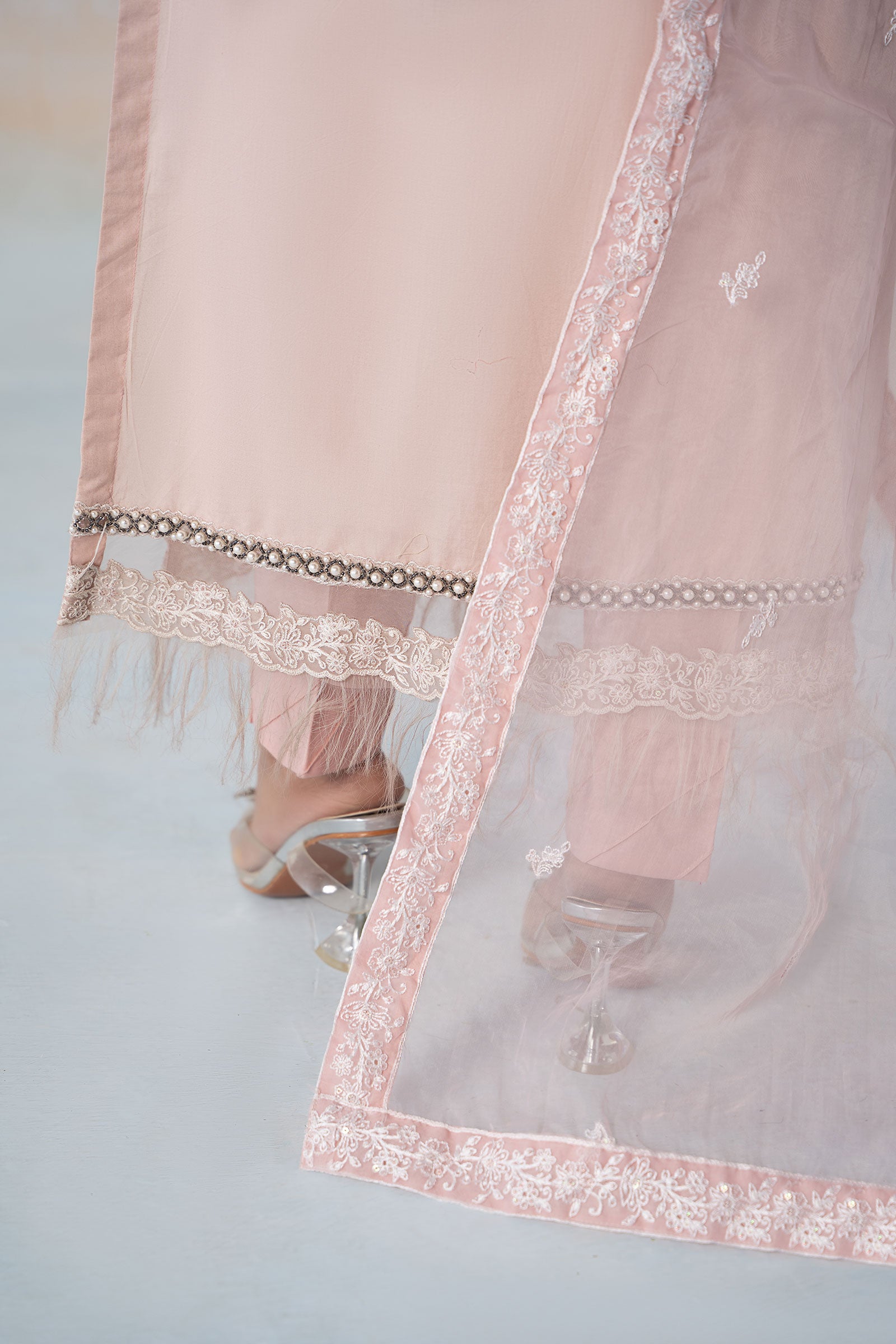 3 Piece Embroidered Self Jacquard Suit