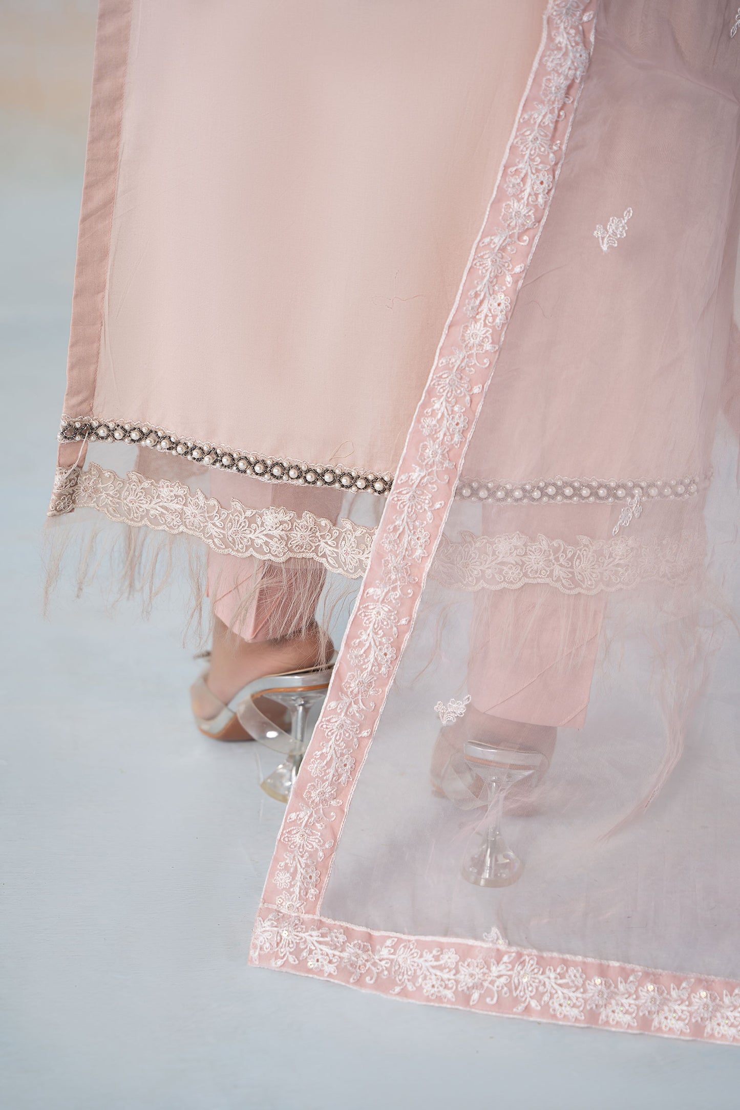 3 Piece Embroidered Self Jacquard Suit