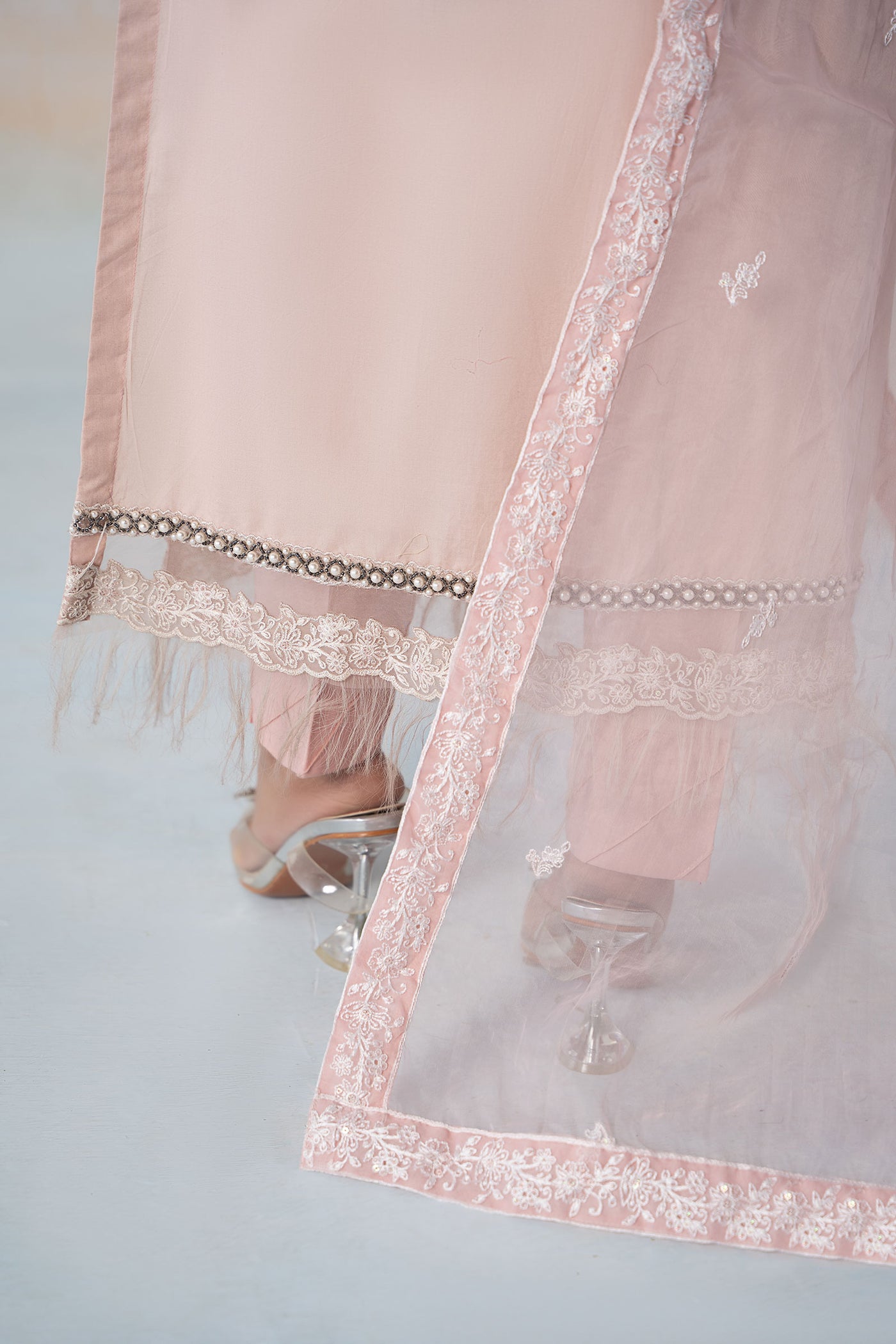 3 Piece Embroidered Self Jacquard Suit