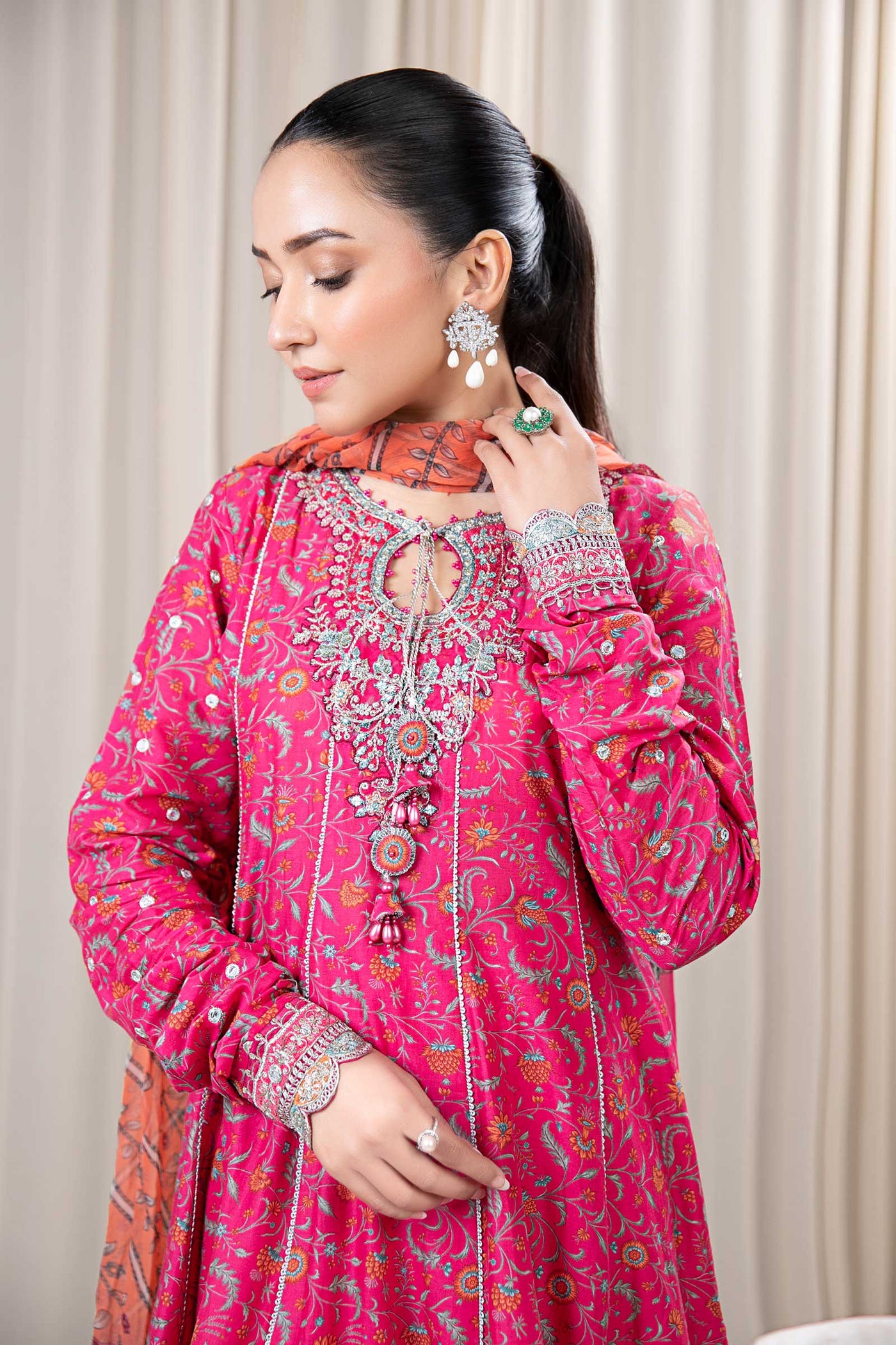 3 Piece Embroidered Lawn Suit | DW-EF24-50