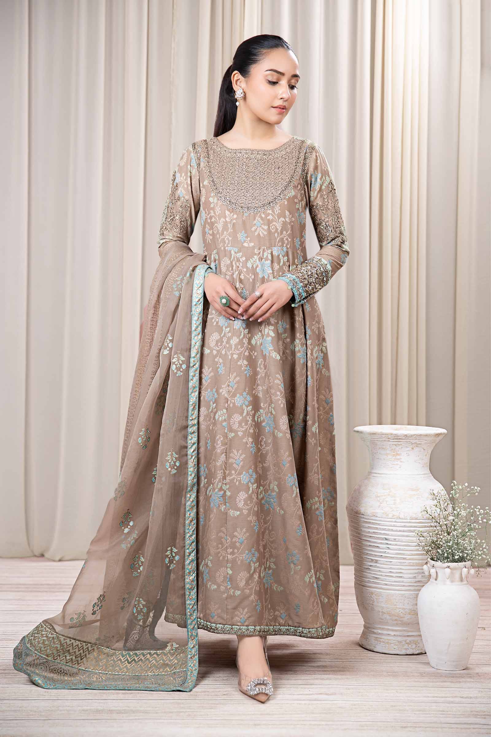 3 Piece Dyed Jacquard Broshia Suit