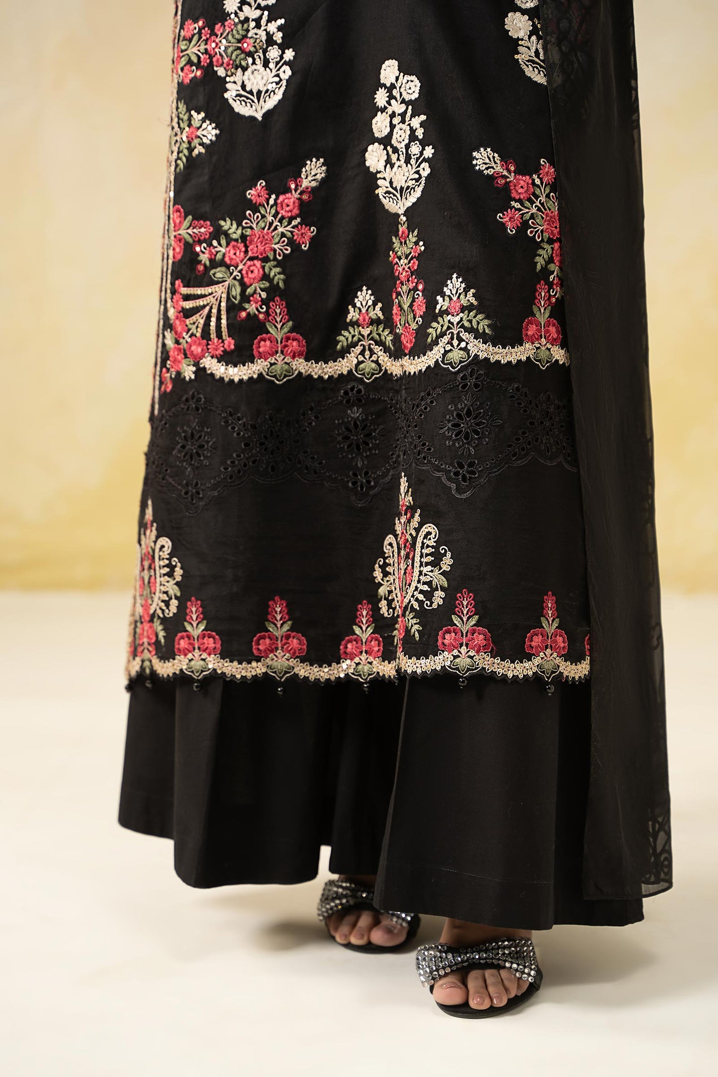 3 Piece Embroidered Self Jacquard Lawn Suit