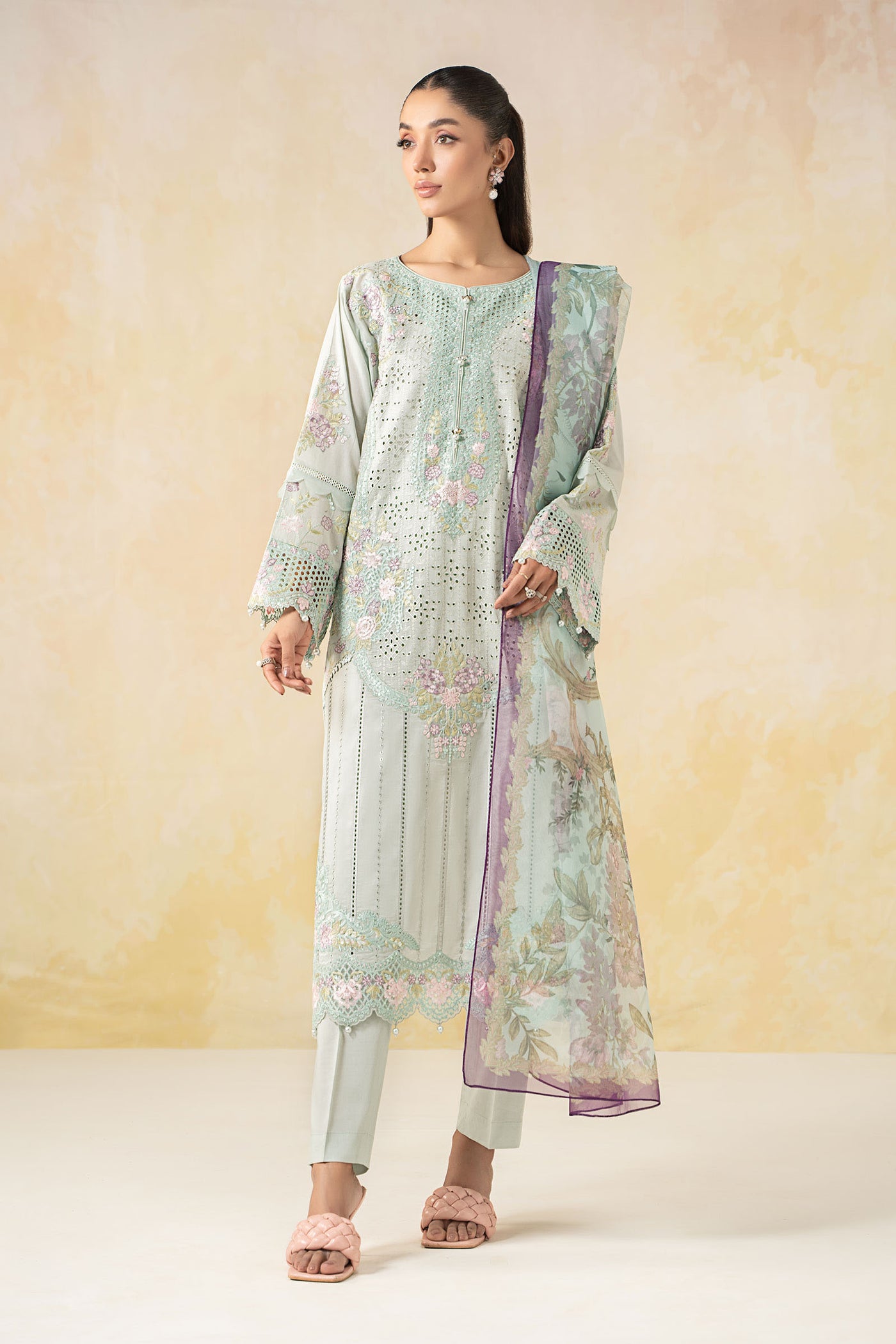 3 Piece Embroidered Lawn Suit