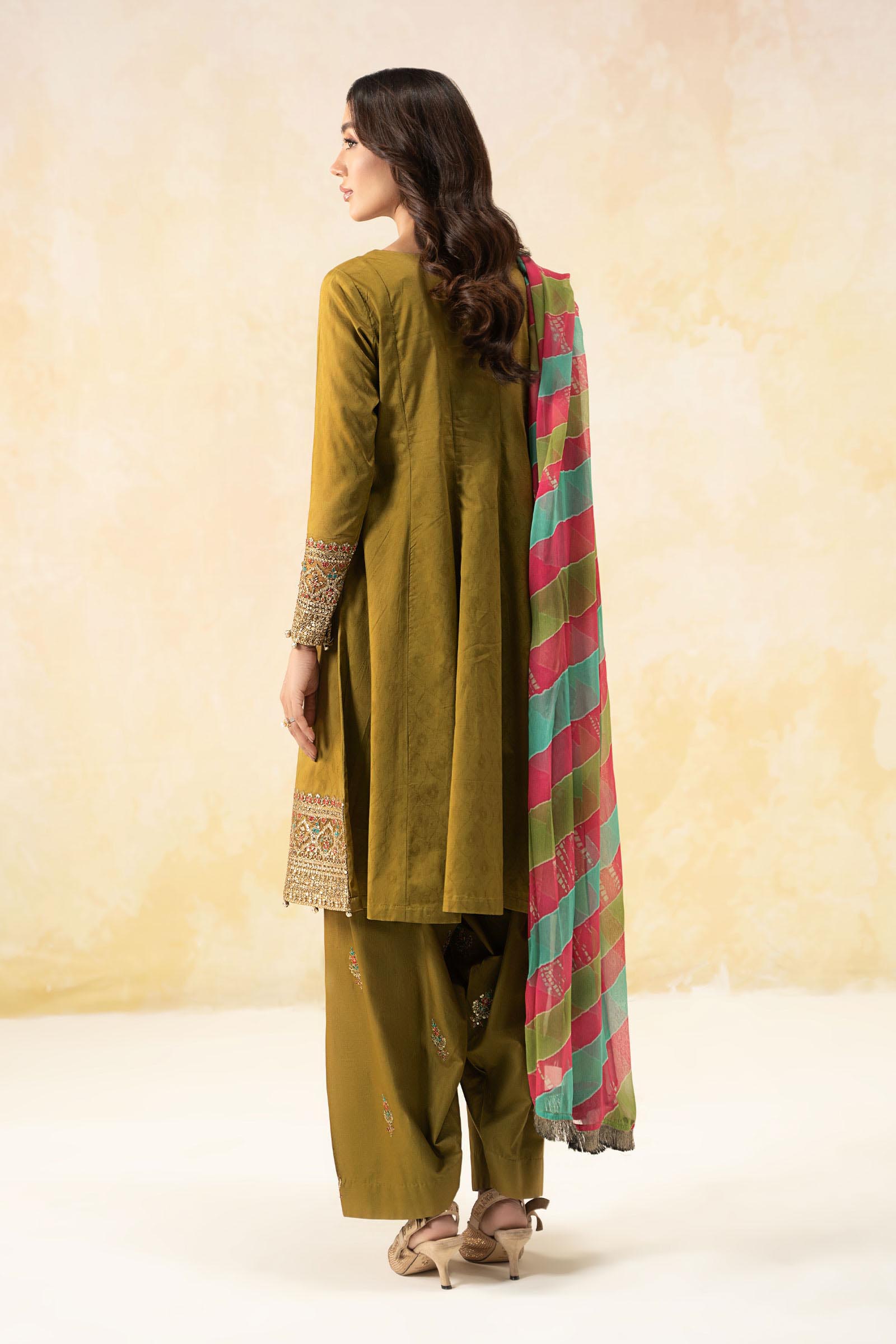 3 Piece Embroidered Self Jacquard Lawn Suit