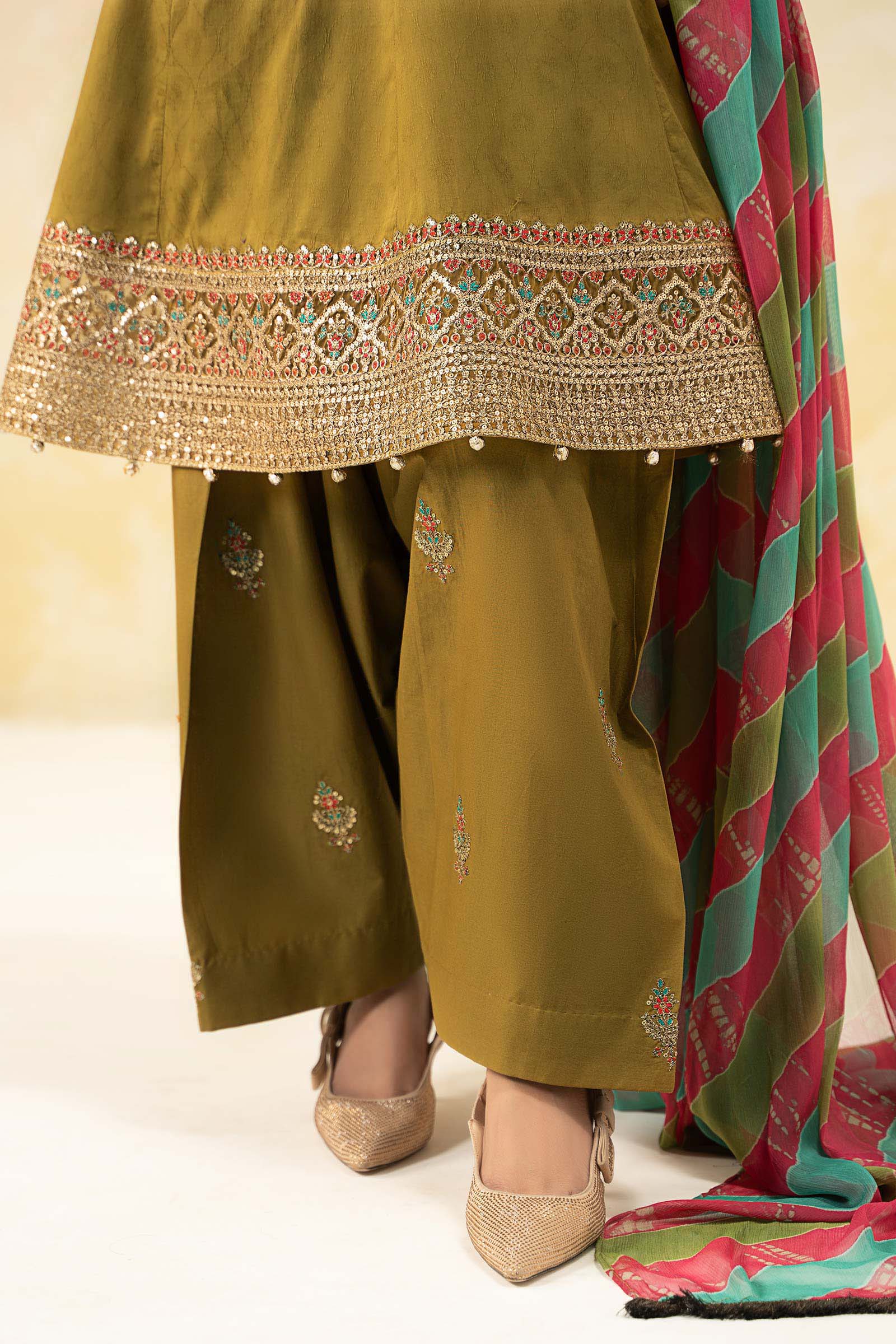 3 Piece Embroidered Self Jacquard Lawn Suit