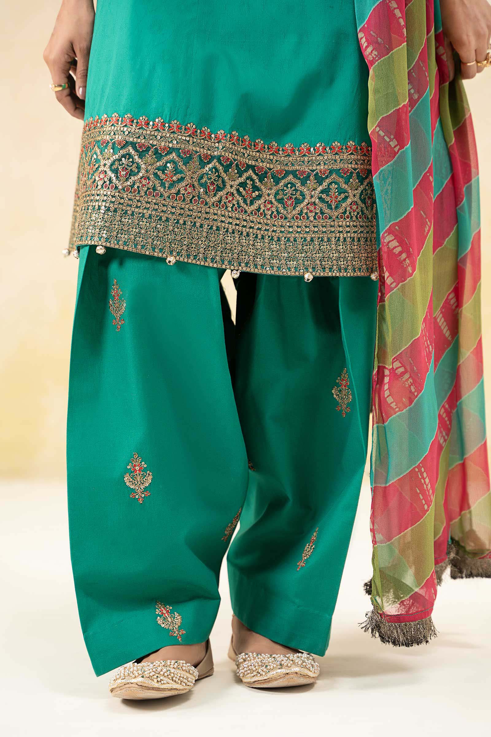 3 Piece Embroidered Self Jacquard Lawn Suit