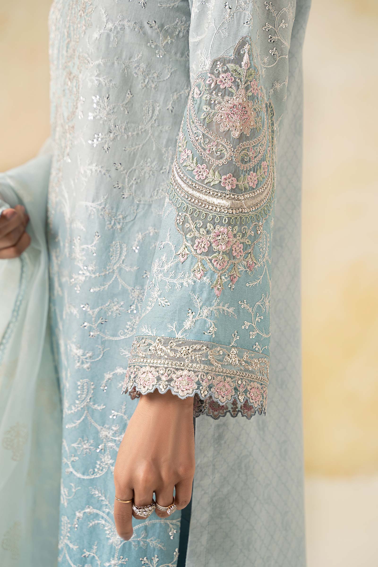 3 Piece Embroidered Self Jacquard Lawn Suit